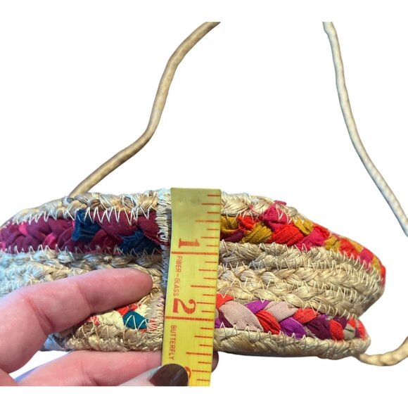 Shiraleah Chicago Mirabel Jute Woven Round Crossbody Purse Boho Bag - Picture 3 of 6